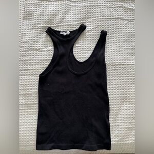 Zara Black Asymmetrical Full Length Top